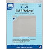 Pellon, White, Stick-N-Washaway Stabilizer, 8.5 by 11-Inch, 5-Pack (542S)