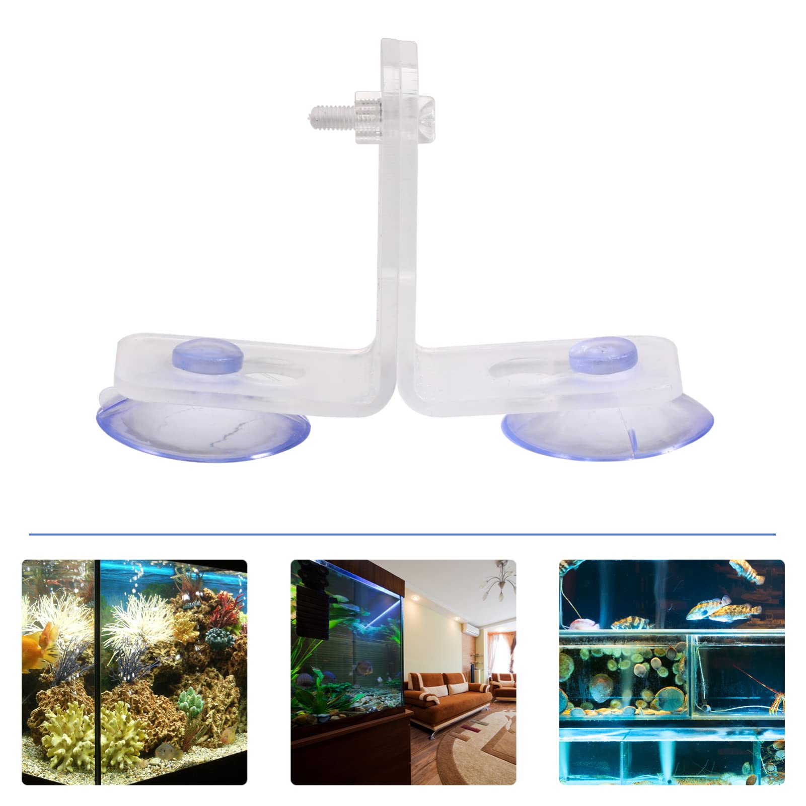 ULTECHNOVO 30piezas Clip De Separación para Acuarios De Ventosas Fijación Segura para Placas para Peceras y Soporte De Accesorios
