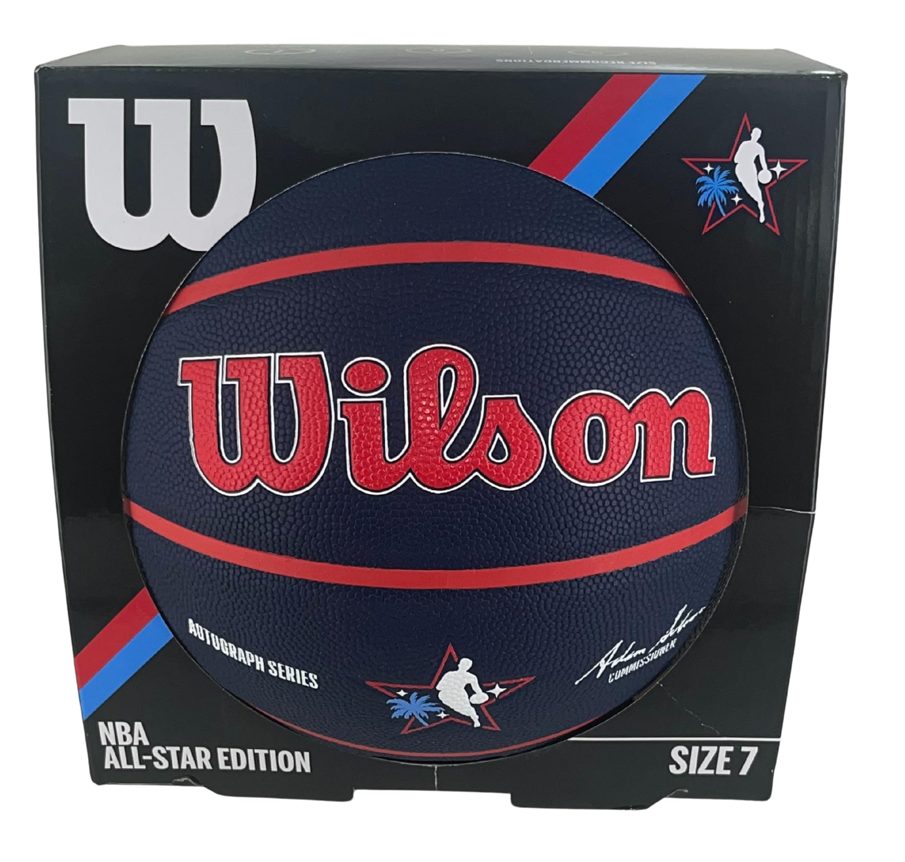 WILSON Pallone da basket NBA All-Star Game 2026 Pannello bianco autografo – Los Angeles