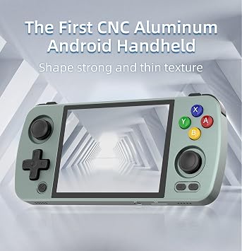 ANBERNIC RG405M Pocket Retro Game No Card Handheld Game Console Unisoc Tiger T618 CPU, 4-inch IPS Touch Screen Built-in 4500 mAH Battery Compatible with 5G WiFi and Bluetooth 5.0 Gray