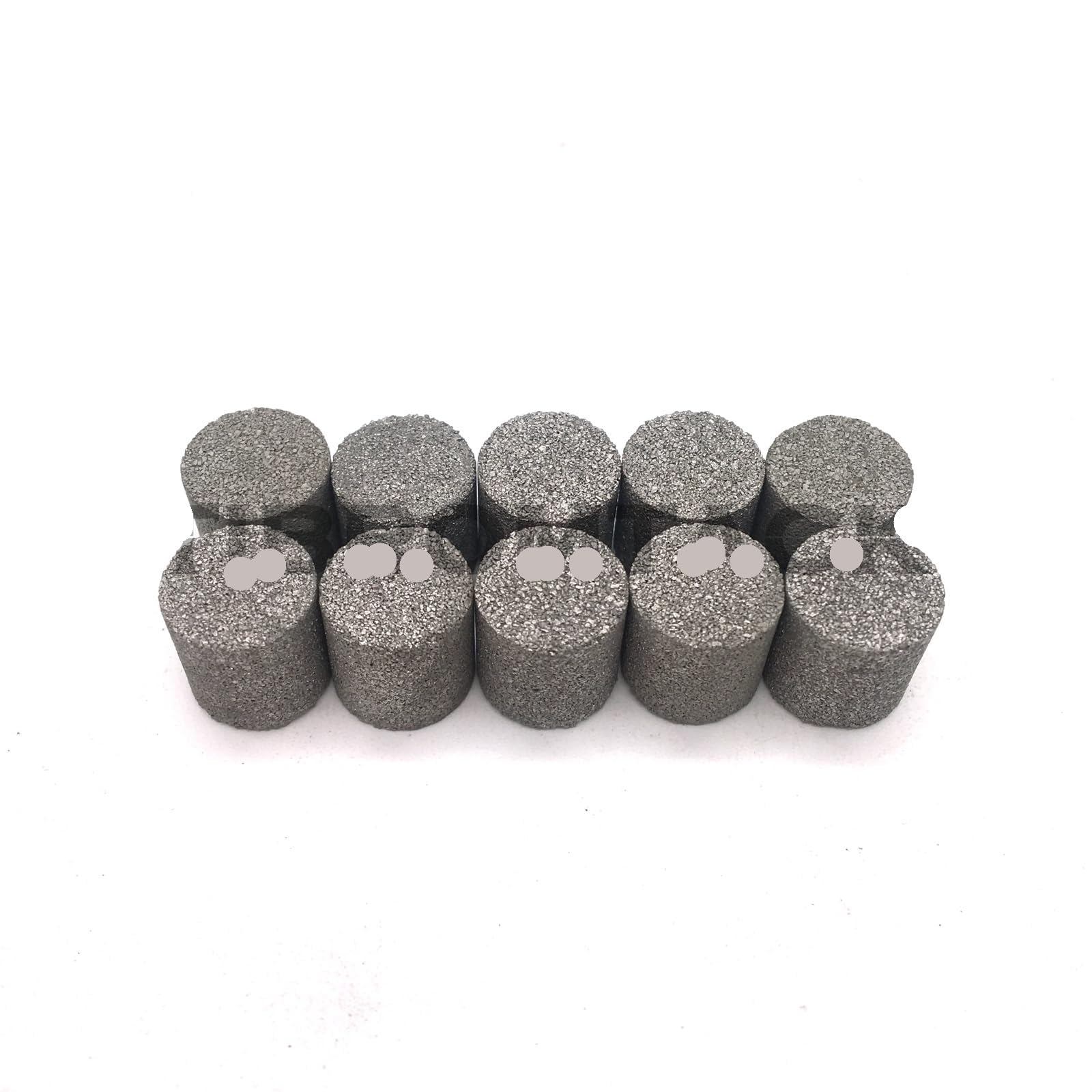 Blok filtracyjny ze spiekanego proszkiem metalu do podłoża anodowego i superkondensatora - niestandardowa kolumna filtracyjna z porowatego metalu mikronowego (10 mm x 10 mm) - 10 szt.