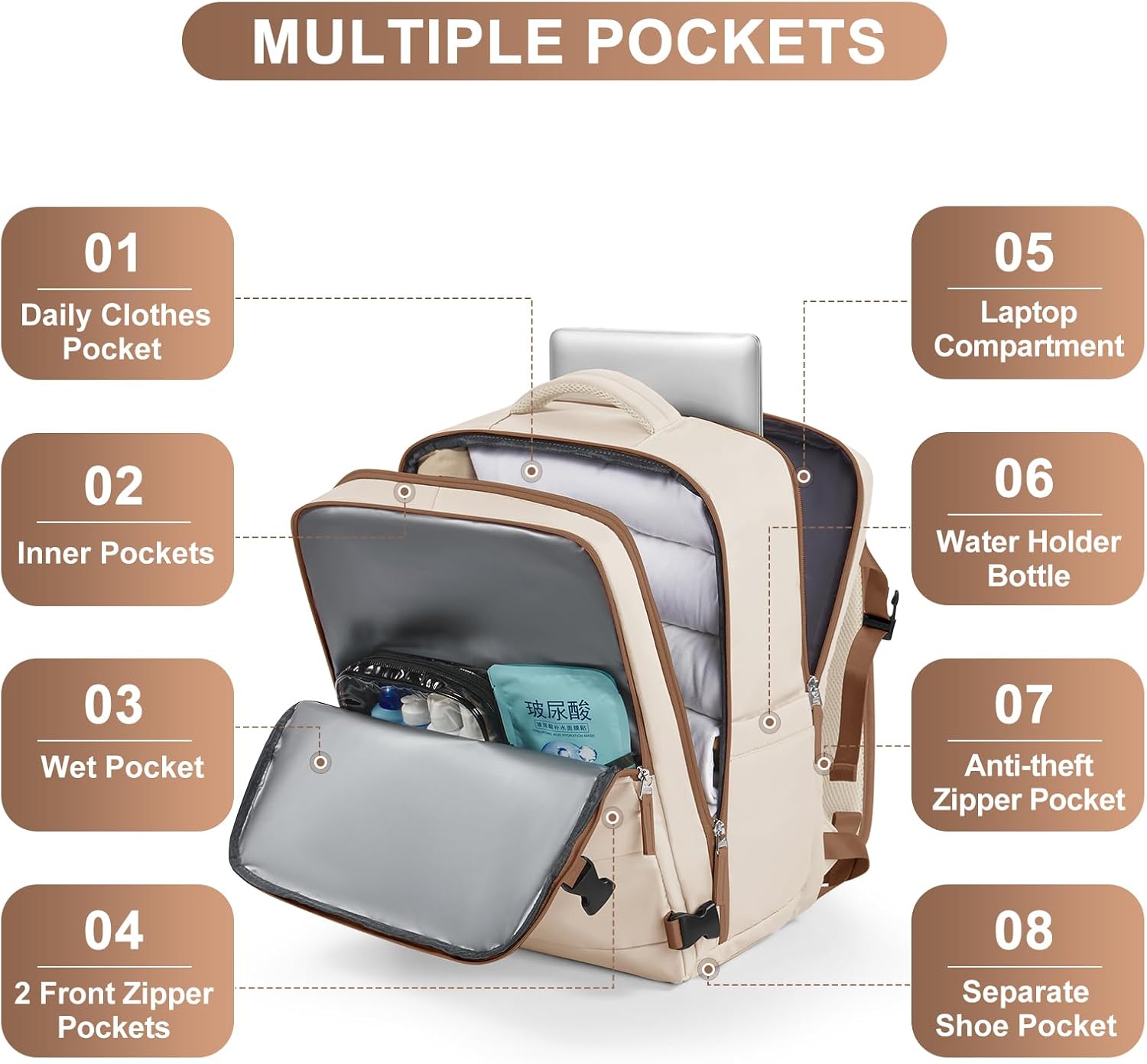 coofay Extra Large Travel Backpack Carry on Flight Nigeria Ubuy - Main Image