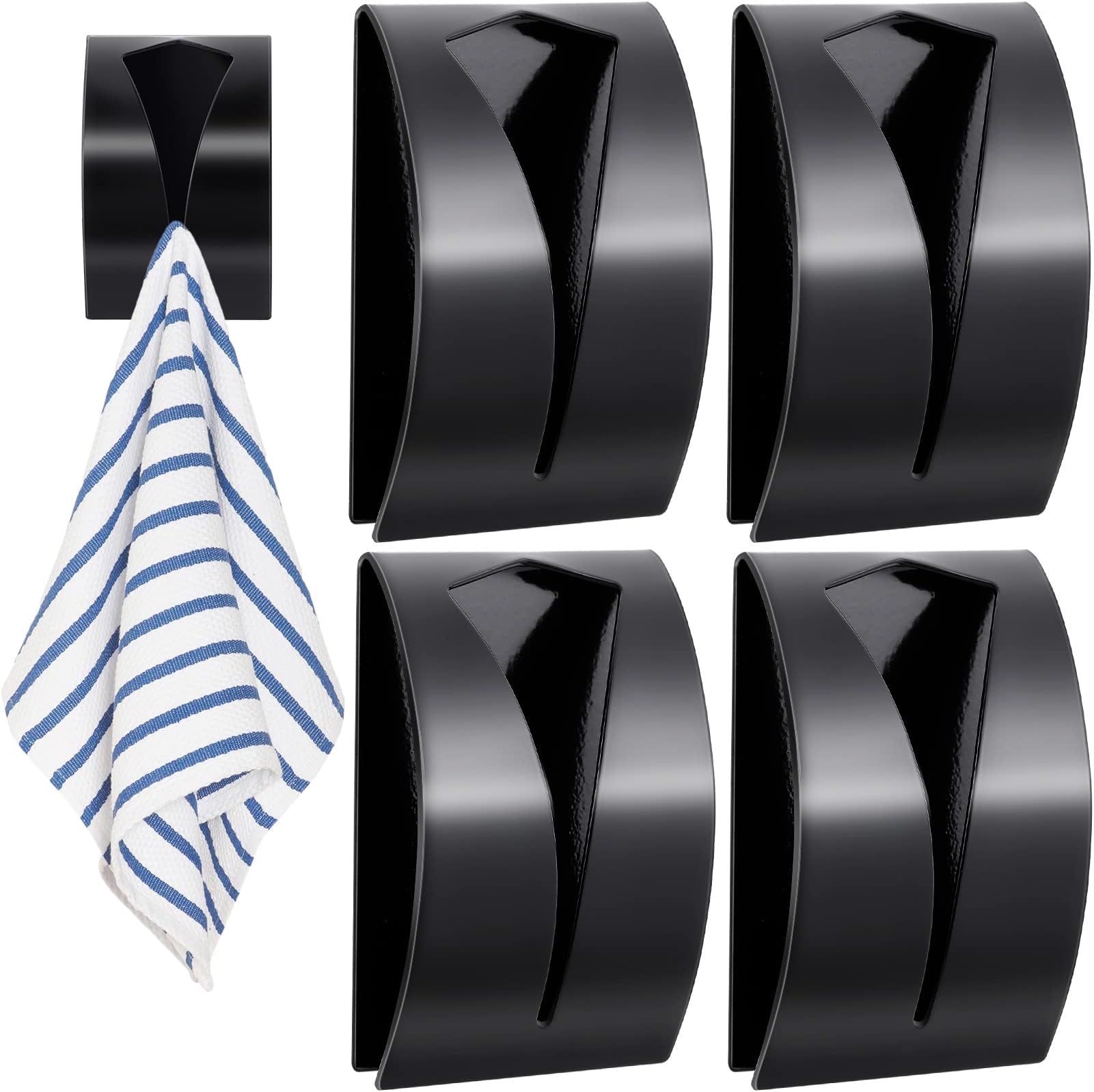 2x Edelstahl Handtuchhalter Selbstklebend - Ohne Bohren Für Küche & Bad