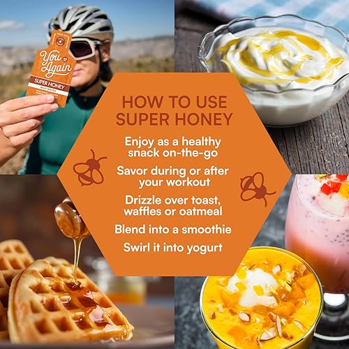 Miniatura 7 de You Again Super Honey - Paquetes variados  12 unidades  Paleo, sin gluten, sin OMG  Mezcla rica en antioxidantes de miel de flores silvestres cruda