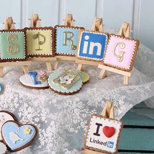 Miniatura 4 de SK 12pcs Mini Caballetes de Madera Soporte de Exhibición de Pintura Foto Soporte de Trípode Portátil - 6 Pulgadas (Madera)