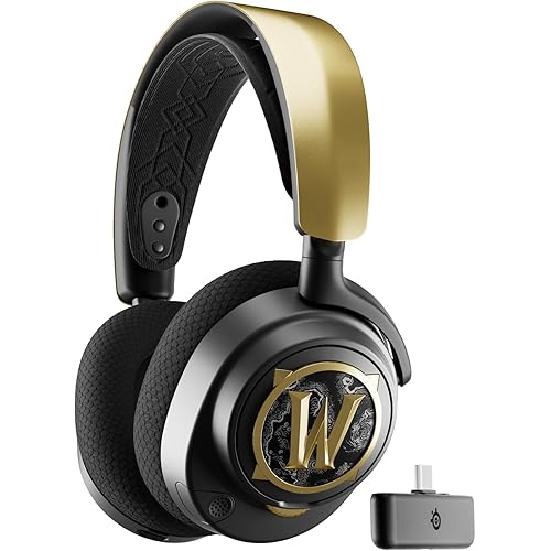 SteelSeries Arctis Nova 7 Wireless Multi-Platform Gaming Headset — World of Warcraft Edition — Free in-Game Items — 2.4GHz + Mixable Bluetooth — 38H USB-C Battery — PlayStation, PC, Switch