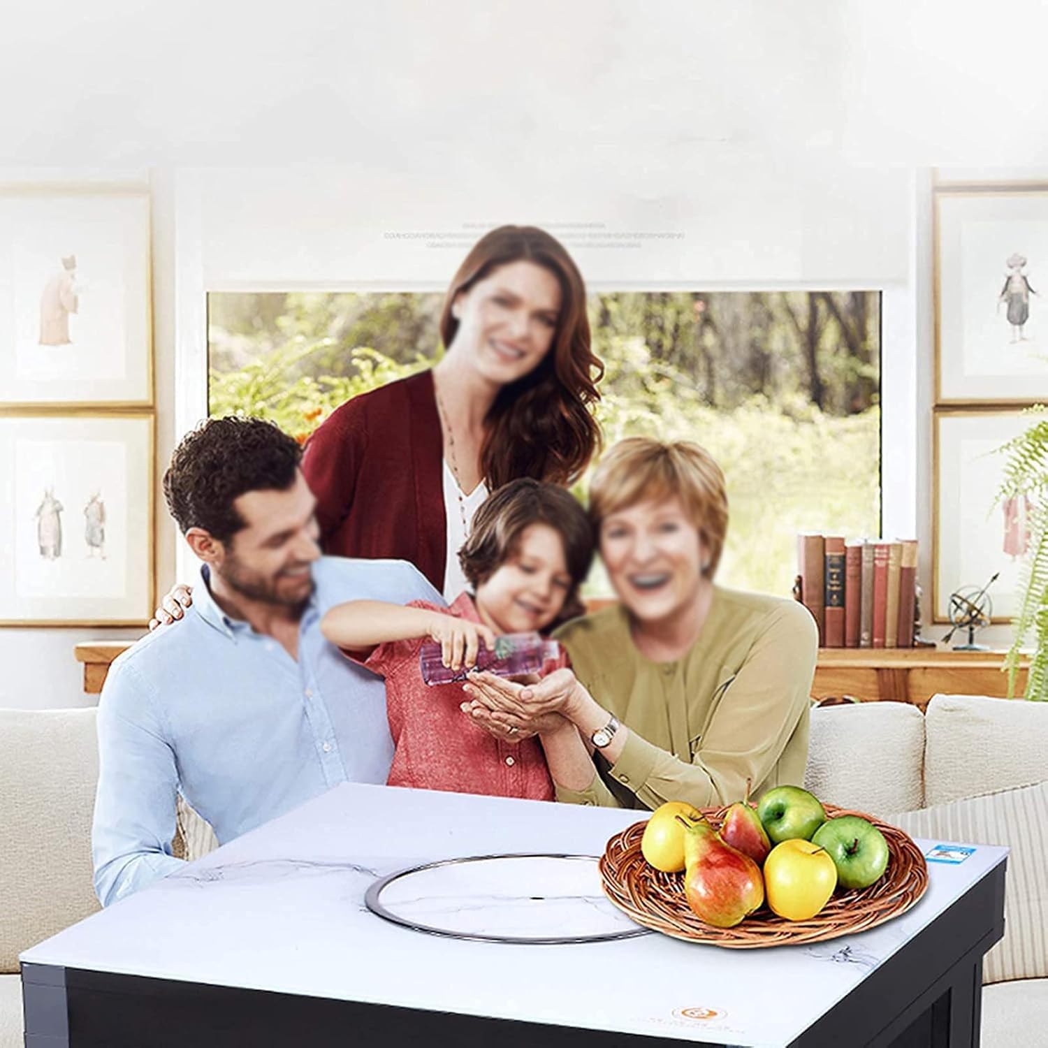 Mesa de calefacción portátil para interiores con radiador de convección para uso en invierno en la sala de estar