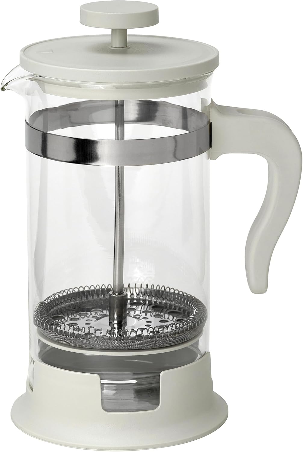 UPPHETTA Coffee/tea maker, glass/stainless steel off-white, 1 l