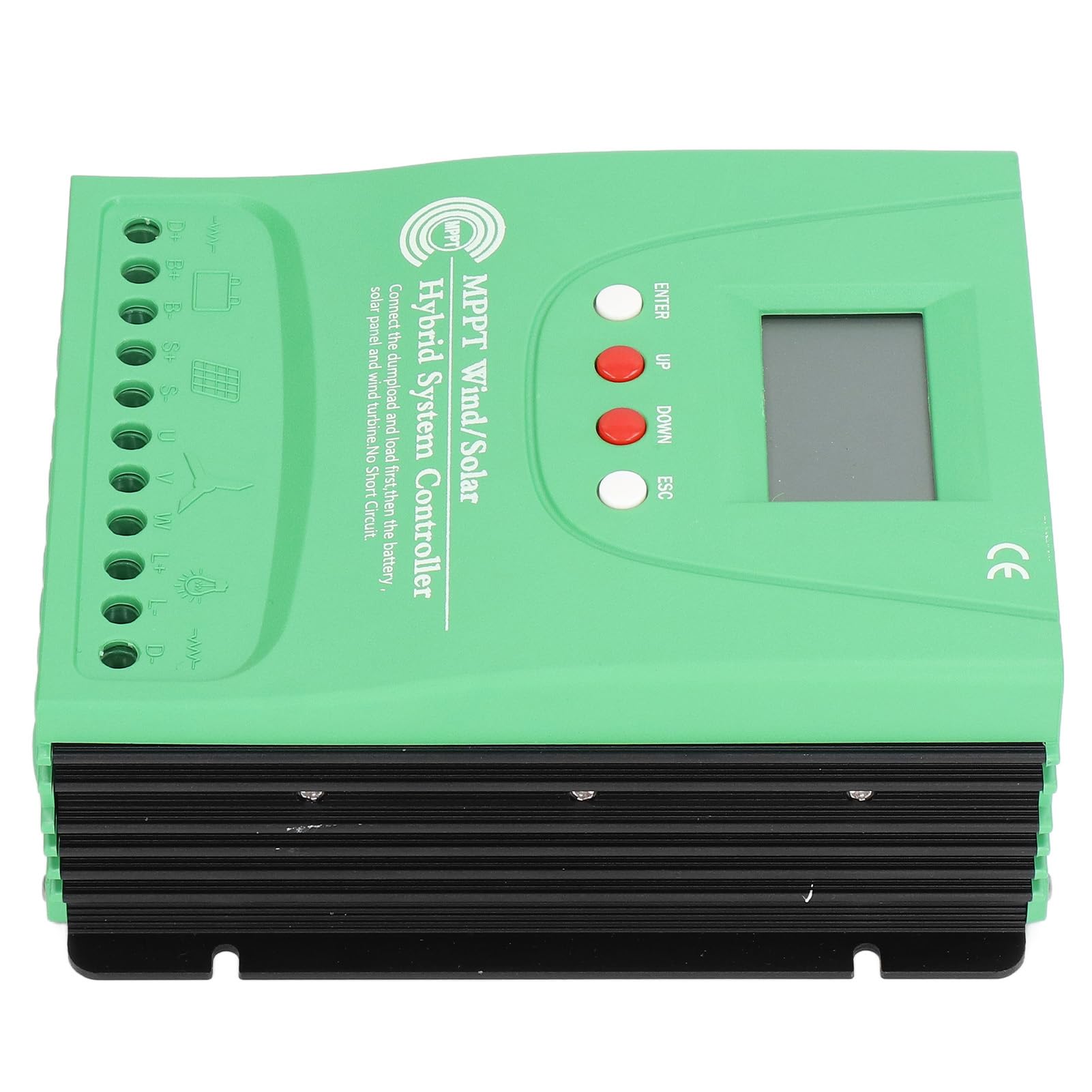 Controller di Ricarica Ibrido Solare Eolico 12 V 24 V MPPT Ad Alta Efficienza per Sistemi Di Energia Rinnovabile Verde 174 X 145,5 X 70 Mm (GPI6060)
