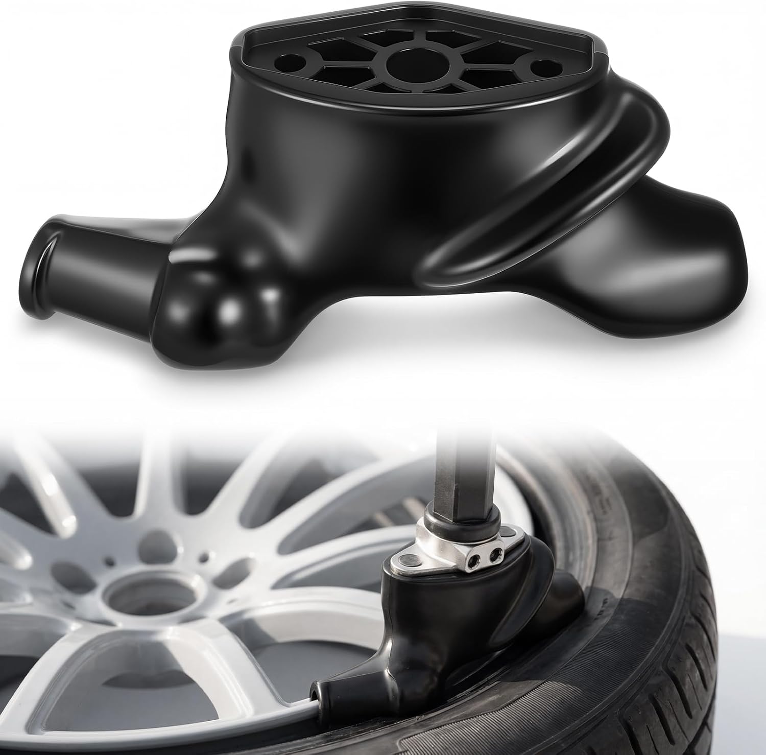 2 Pcs Tire Changer Mount Demount Head, Black Plastic Wing Style Tire Machine Replacement Part - Duckbill Style Compatible with 4-120129b Rp111-11400327, Rp11-8314813 - for Workshop Tire-changer