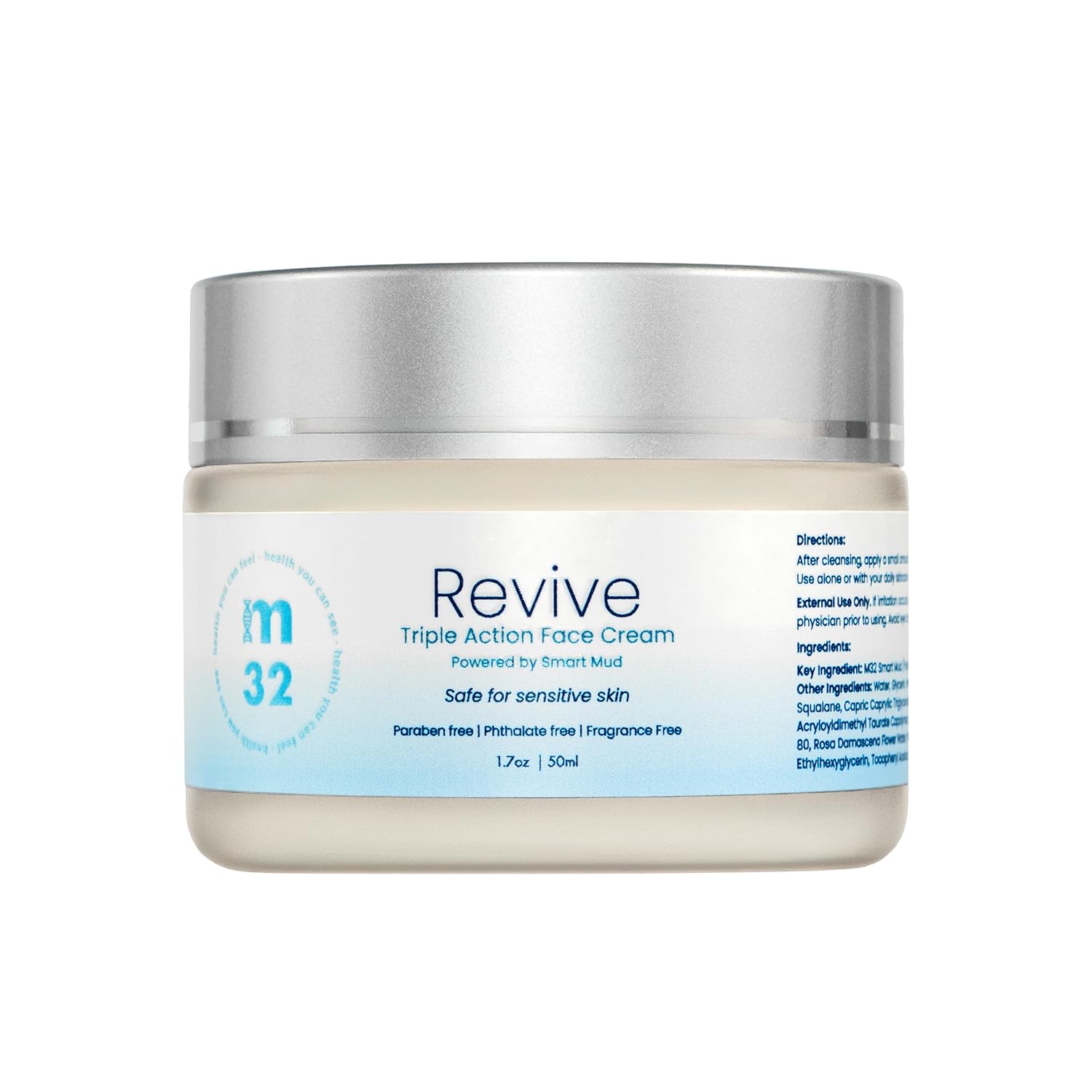 Revive Triple Action Face Cream with Fulvic Acid | Paraben Free | Phthalate Free | Squalene | Deeply Moisturizing