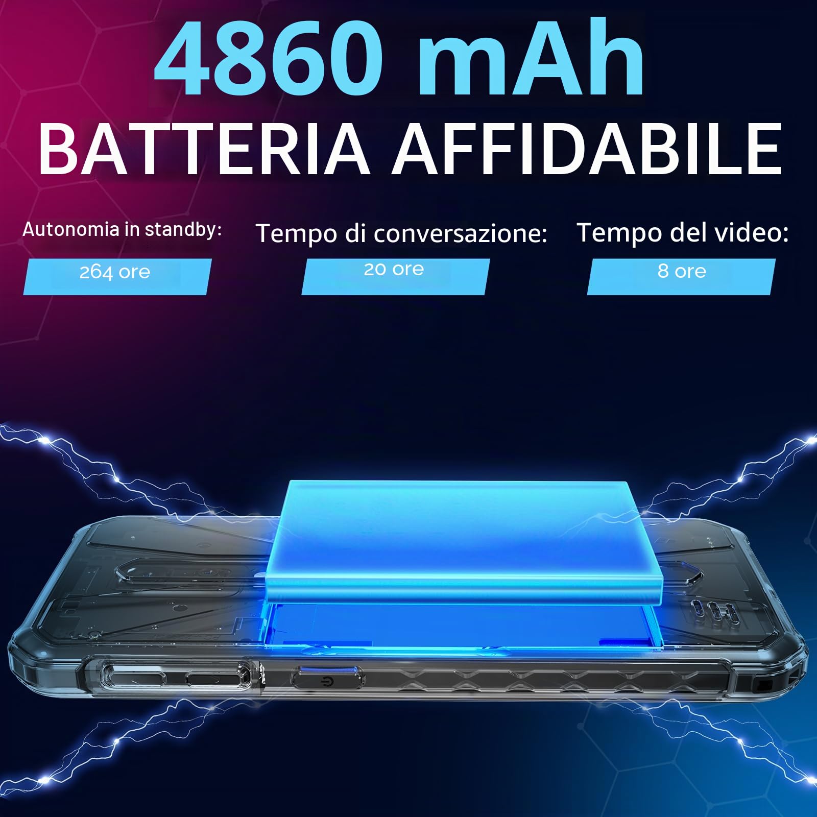 Ulefone Armor X12 Rugged Smartphone Android 13, 4860mAh Telefono Indistruttibile, 6GB+32GB ROM/TF-256GB Telefoni Robusto, 5.45'' HD+, 13MP+8MP, Cellulare, 4G Dual SIM/Face ID/NFC/OTG/GPS Arancione