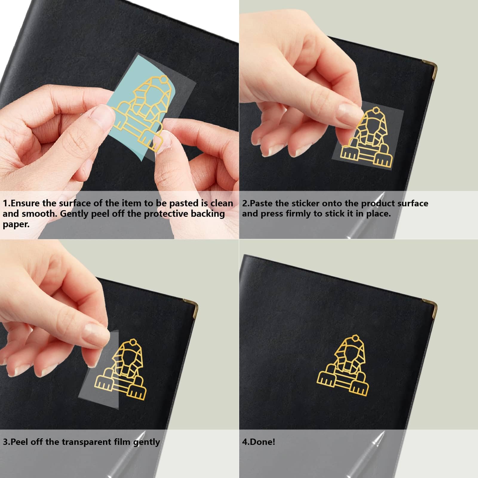 OLYCRAFT 9 adesivi in metallo dorato da 4 x 4 cm, adesivi a tema viaggio, adesivi per passaporto, adesivi in resina epossidica dorata per album di ritagli fai da te in resina