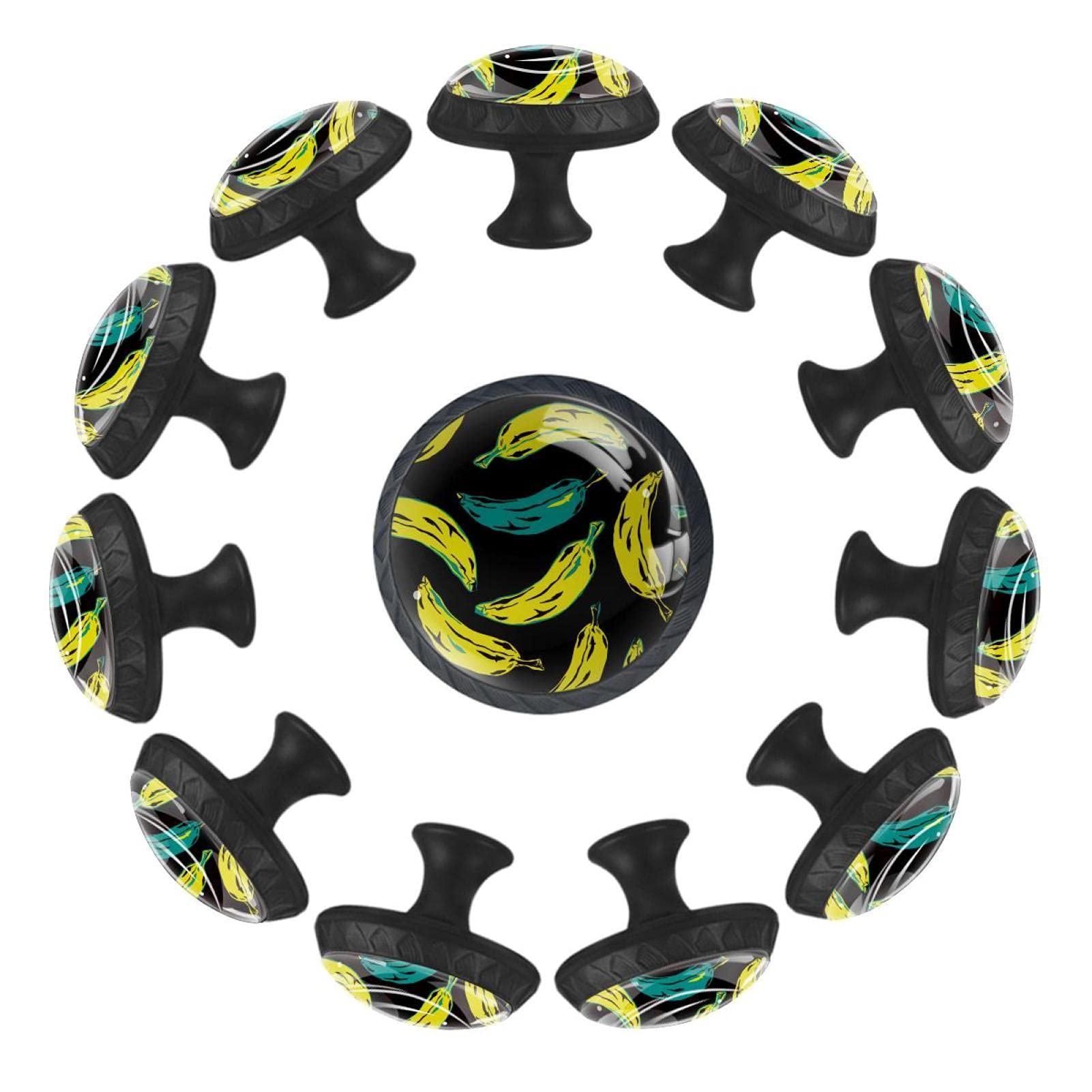Boutons de tiroir commode chambre enfant poignée de meuble ronde jaune bleu 35 mm