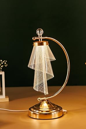 CORAL TREE Golden Metal Chirpy Bird Led Table Lamp for Living Room Modern, Fancy Lights, Antique Home Decor for Living Room