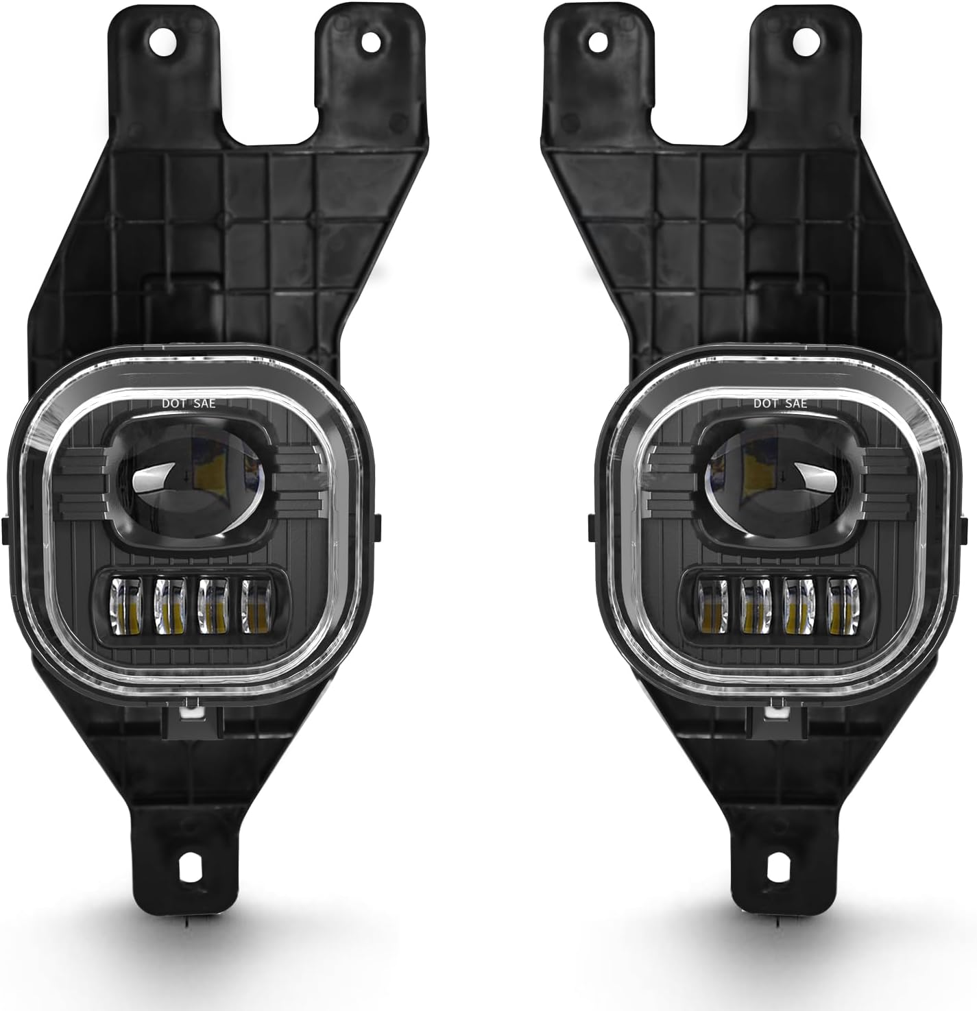 Led Fog Lights Compatible With 1999-2004 Ford F250 F350 Super Duty, 2001-2004 Excursion Front Driving Fog Lamps Assembly Clear Lens, DOT Certified - 1 Pair