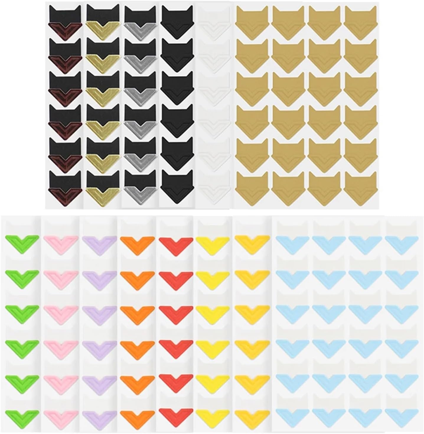 Photo Corners Self Adhesive 12Sheets Photo Corners Stickers Paper Frame Accessories Albums Corner Decoration Scrapbooking Useful Decorative Handmade