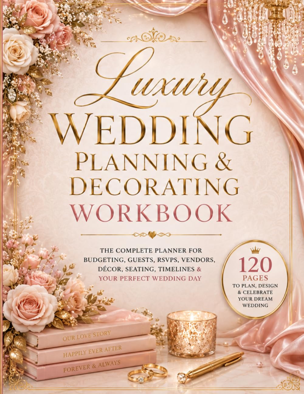 Luxury Wedding Planning and Decorating Workbook: The Complete Wedding Planner for Budgeting, Guest, RSVP, Vendors, Seating, Timelines and Your Perfect Wedding Day