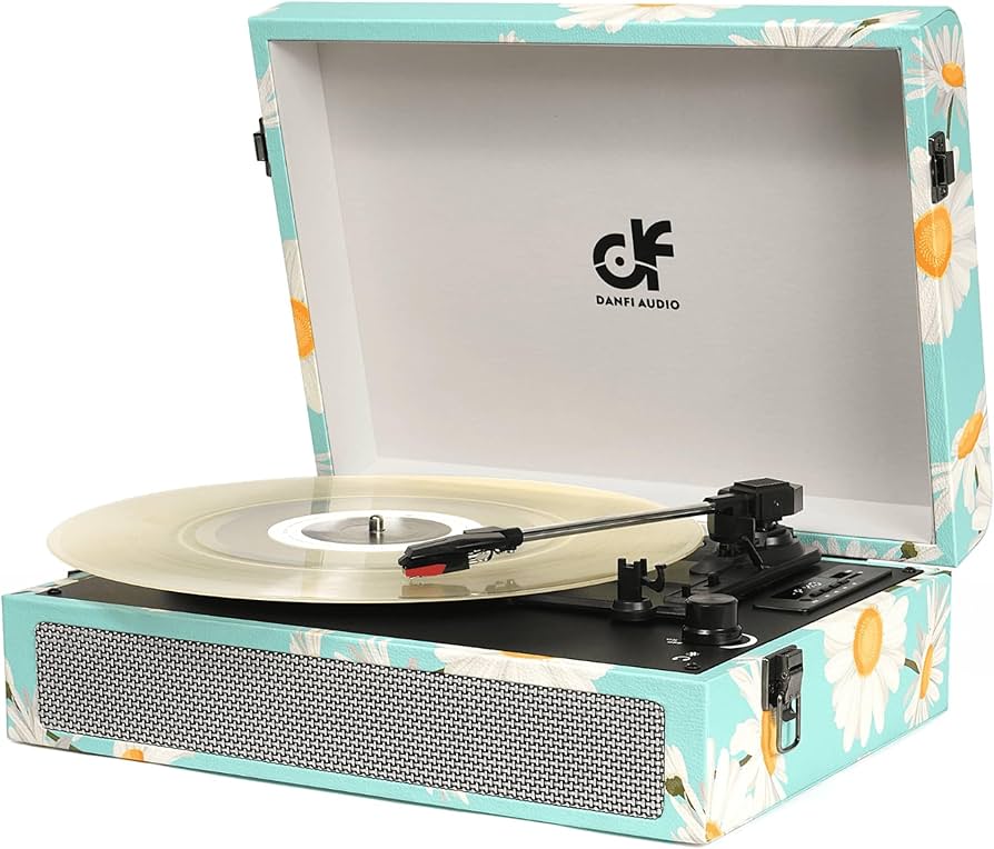 Amazon.com: Vinyl Record Player Bluetooth with Built-in Speakers