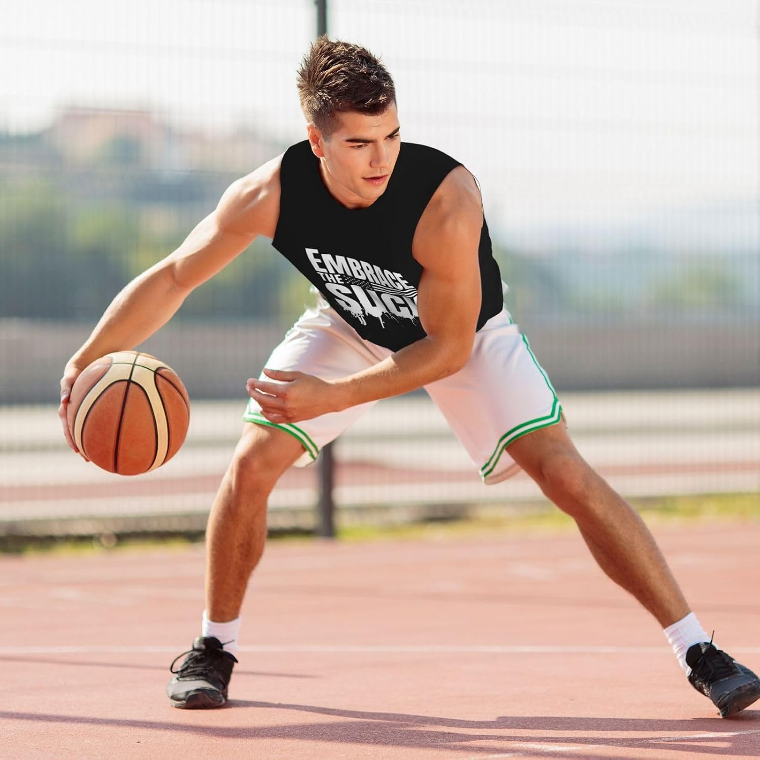 Embrace The Suck Men's Basketball Jersey Tank Top for Men