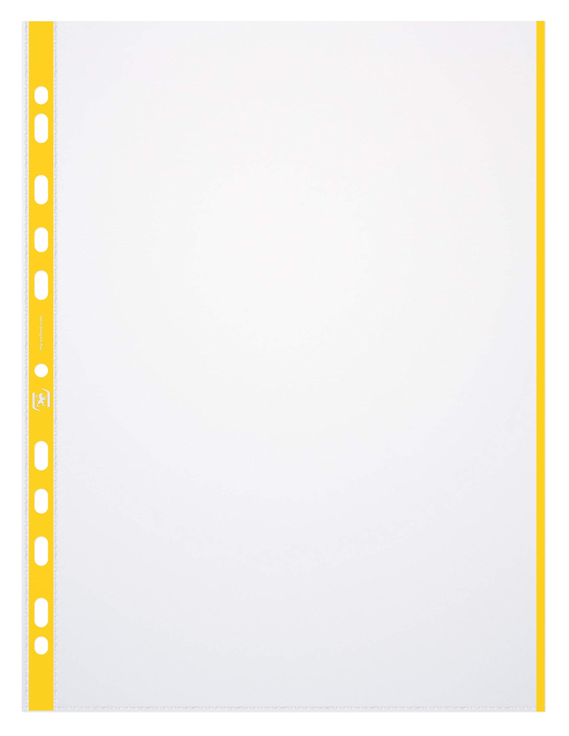 Oxford Prospekthüllen A4 50 Stück - Perforierte PP Hüllen Farblos Glatt