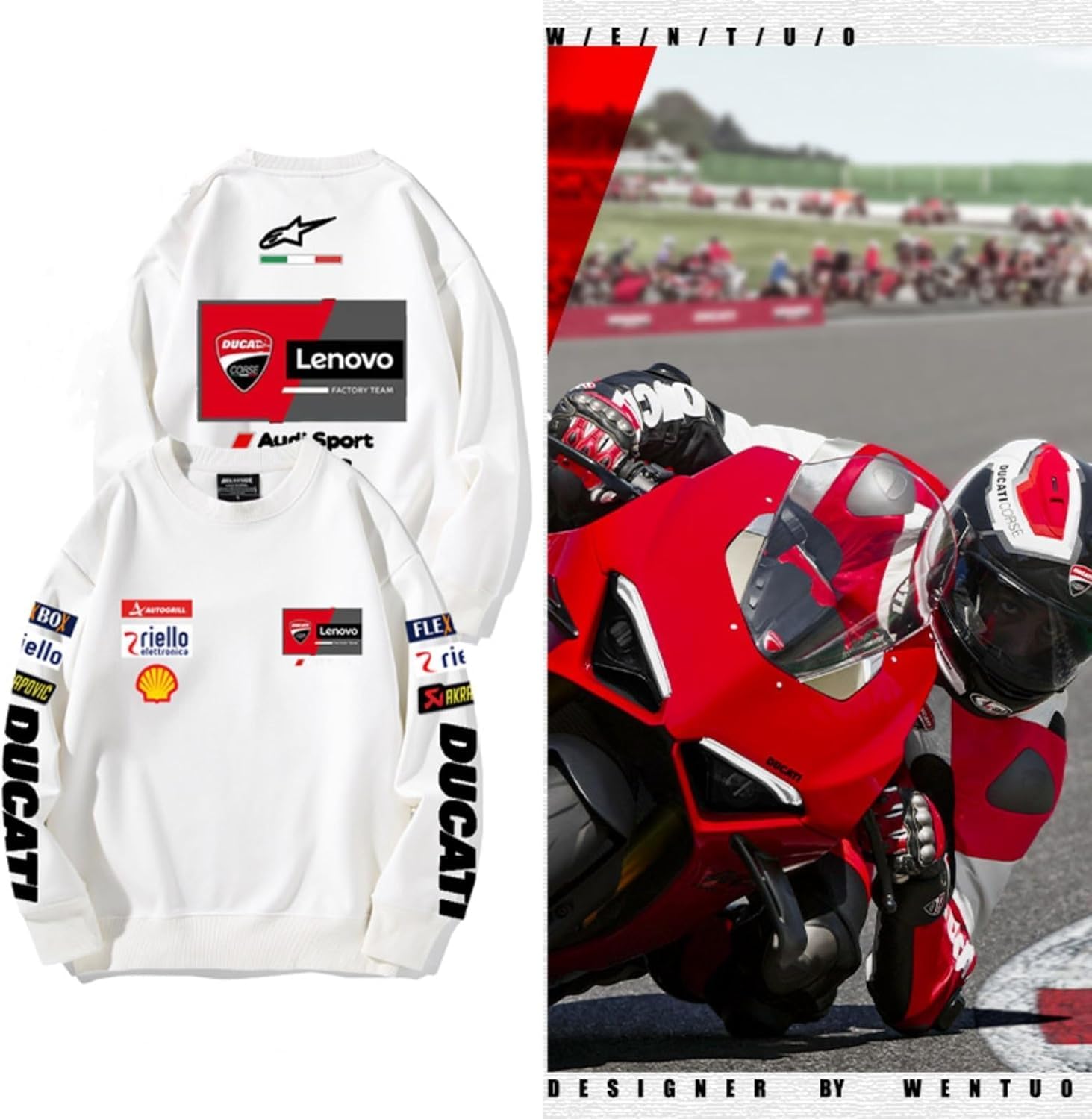 REFLECTORLOGO HALFZIP MOCK NECK L/S – renoma golf GP バイク F1 イベント ヘビーバイク ライディング ラウンドネック スウェットシャツ 男女兼用 秋冬 ジャケット 長袖スウェッ
