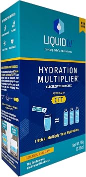 Liquid I.V. Hydration Multiplier, Golden Cherry, Electrolyte Drink Mix Powder Packet, 6 Ct, 96g Net Wt