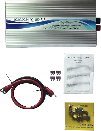 Miniatura 5 de KRXNY 3500 W inversor de corriente 24 V CC a 110 V 120 AC onda sinusoidal pura 60 Hz con pantalla LCD para cocheRVOff Grid Solar
