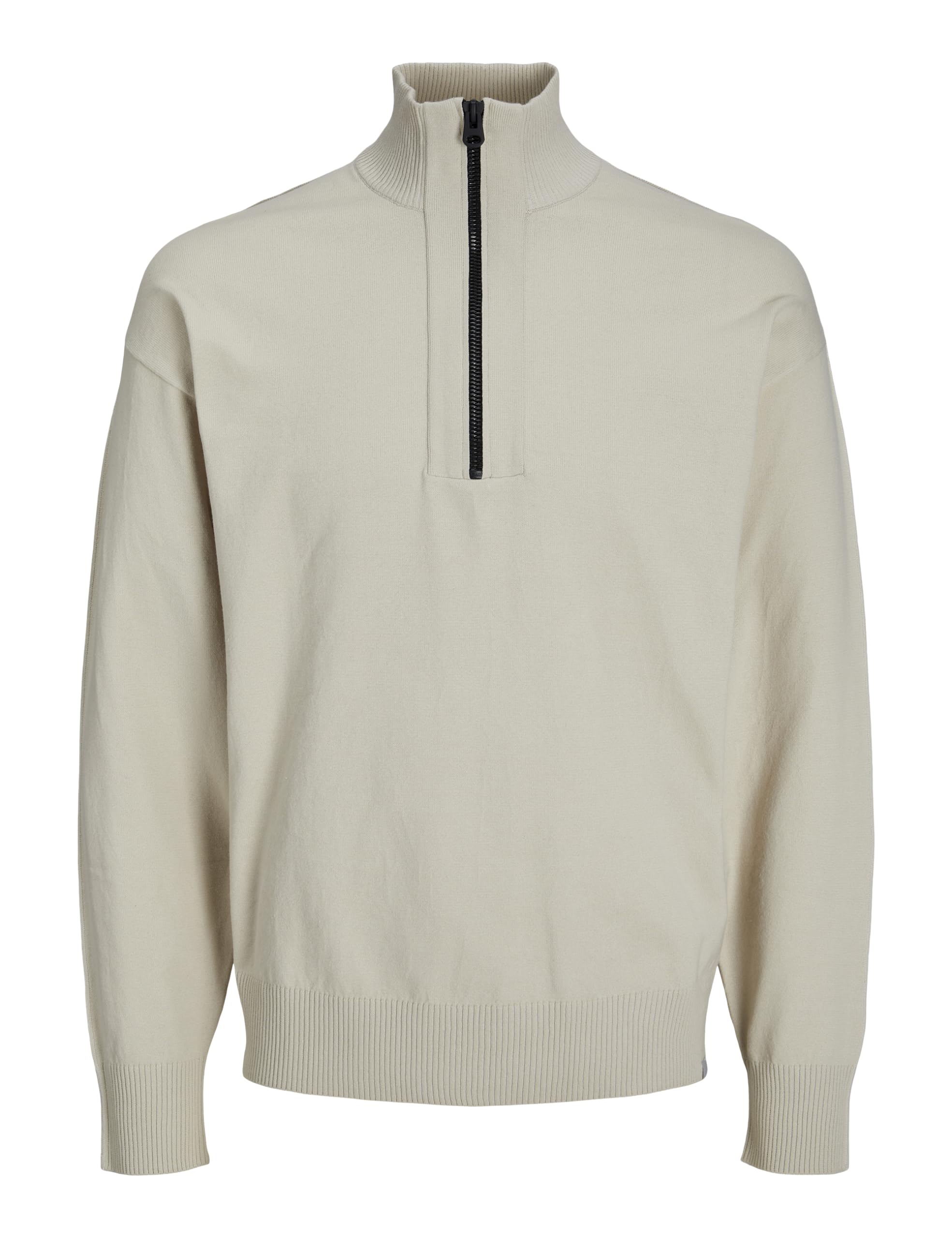 JACK & JONES JCOCOLLECTIVE Knit Half Zip, Moonbeam, M