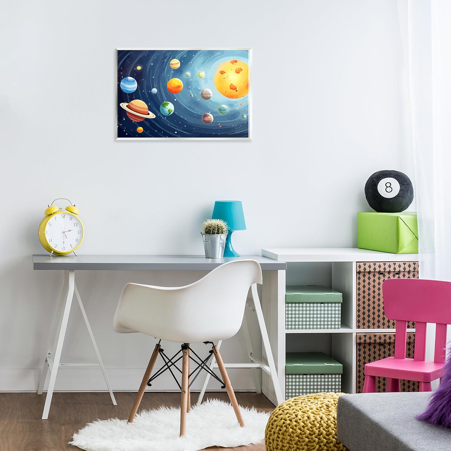 Stupell Industries 'Solar System Planets Orbit', Wall Plaque Art, 15 x 10 Inches, Easy to Hang and Sturdy, Made in USA, by Creative Studio