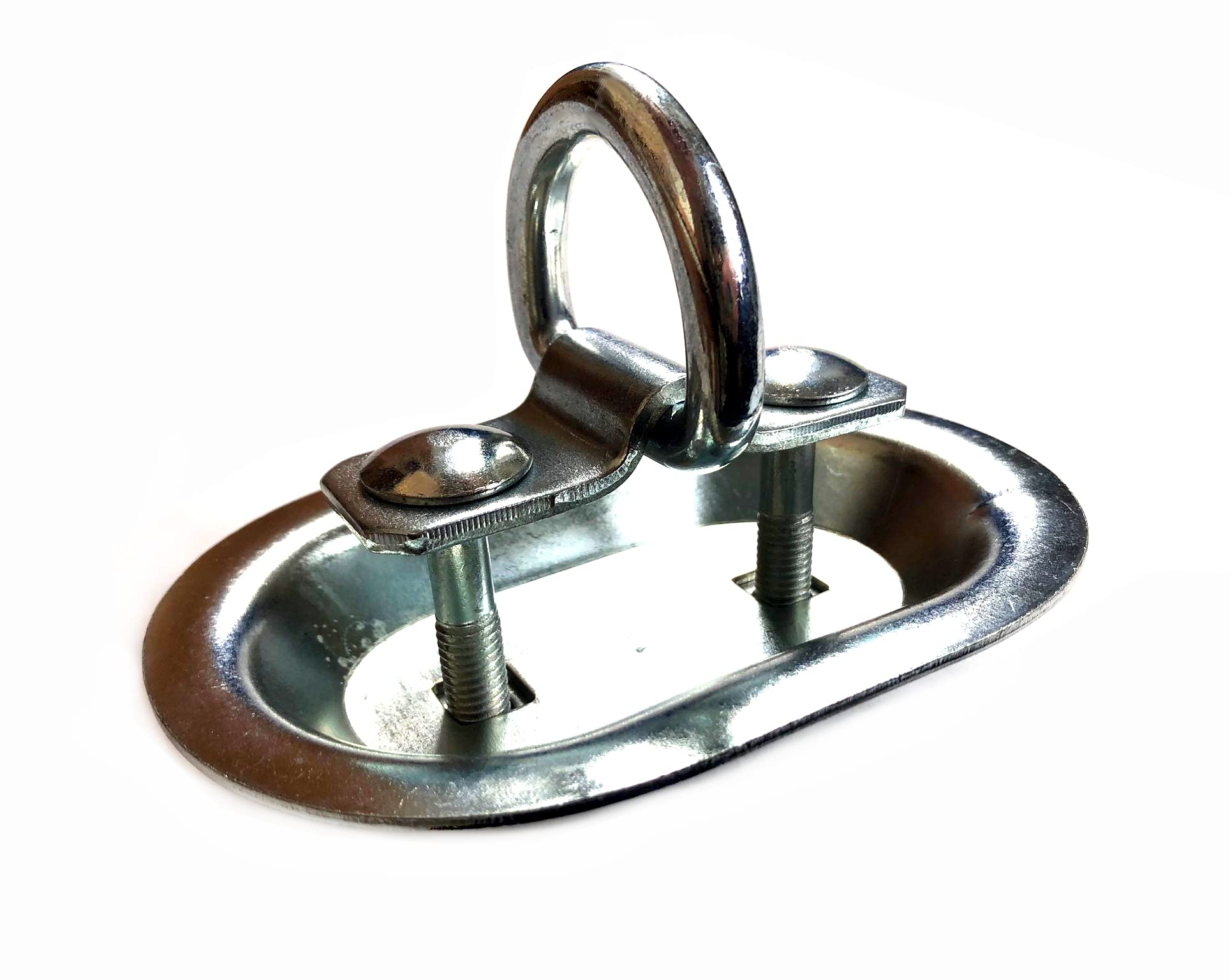10x Zurrmulde 2200 kg Schraube Zurröse Zurrbügel mit D-Ring Zurrring oval 150x103 mm