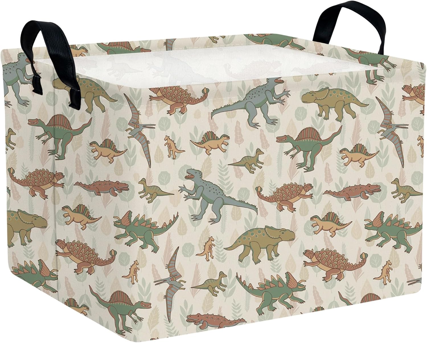 Foldable Dino Toy Basket for Boys & Kids Rectangular (C)