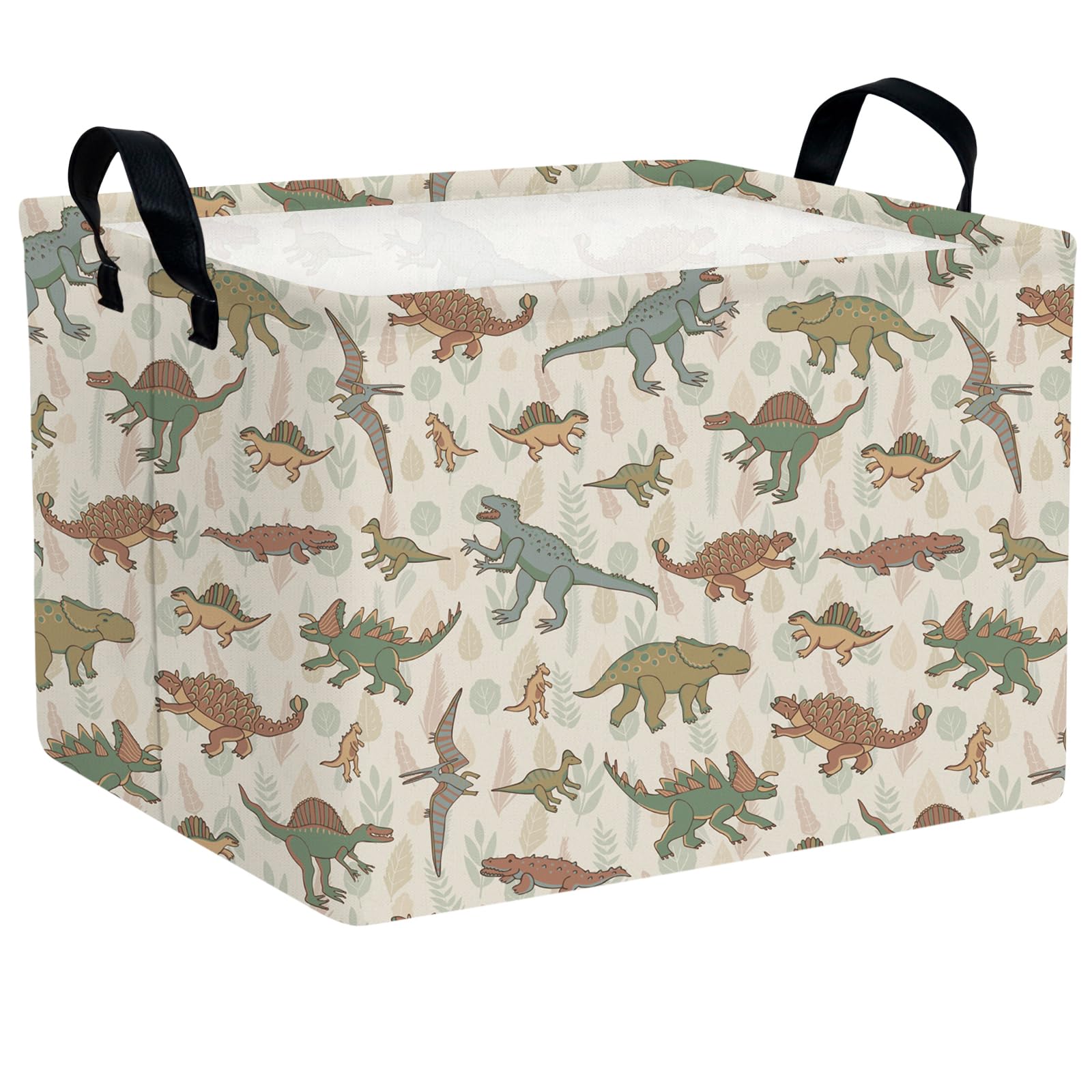 Foldable Dino Toy Basket for Boys &amp; Kids Rectangular (C)
