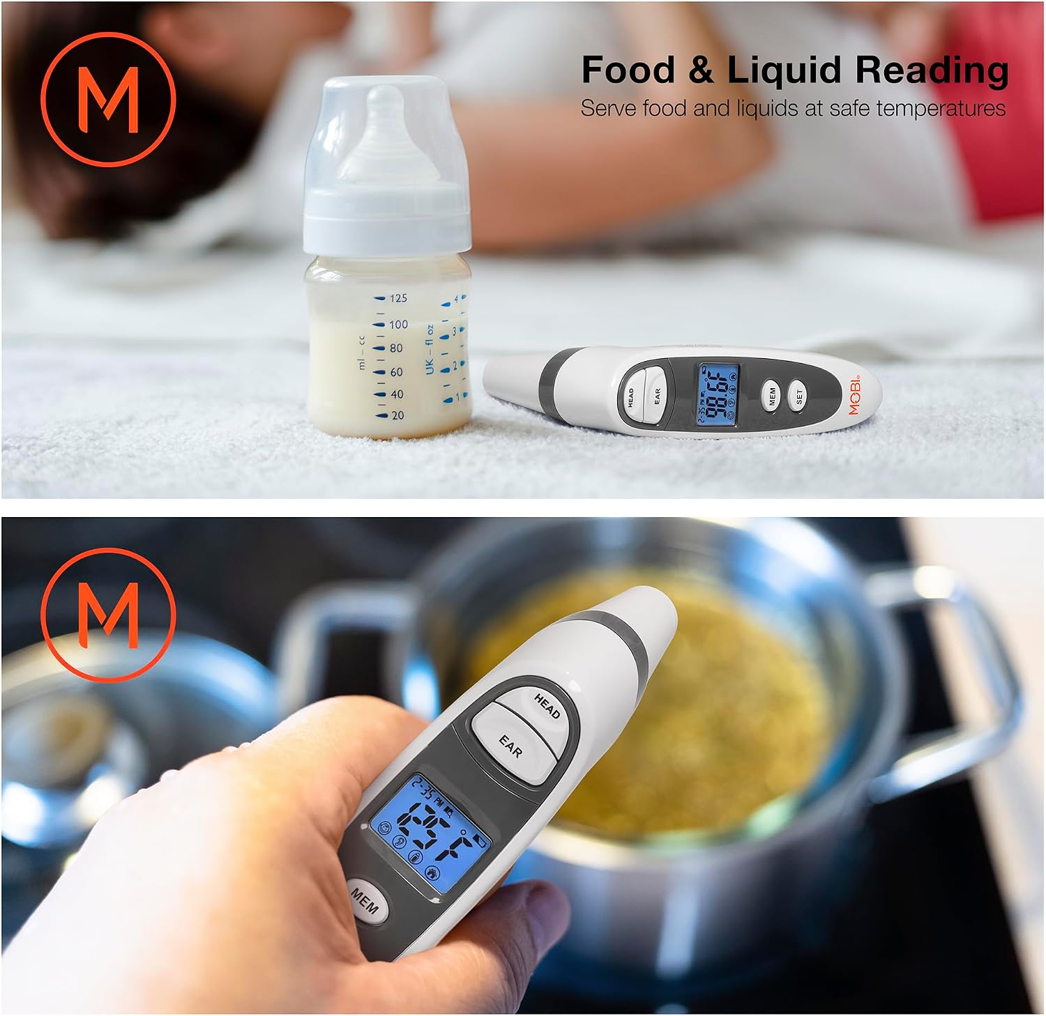 Mobi DualScan PRIME 2-in-1 Ear & Forehead Digital Thermometer