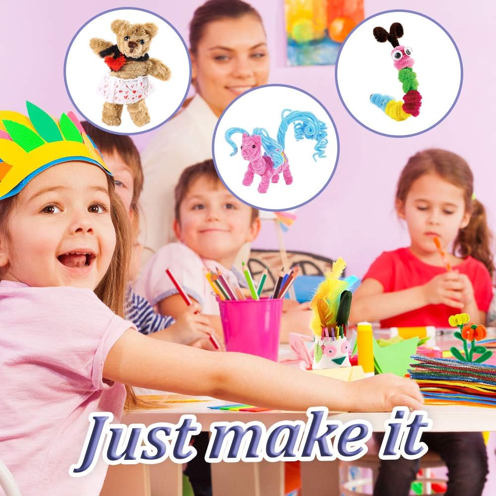 Pllieay Over 2500 Pieces Arts and Crafts Supplies for Kids with a Practical Storage Bag, Include Bulk Assorted Crafting Materials Mega Art Supplies Set for Kids and Toddlers Aged 4-12 : Office Products