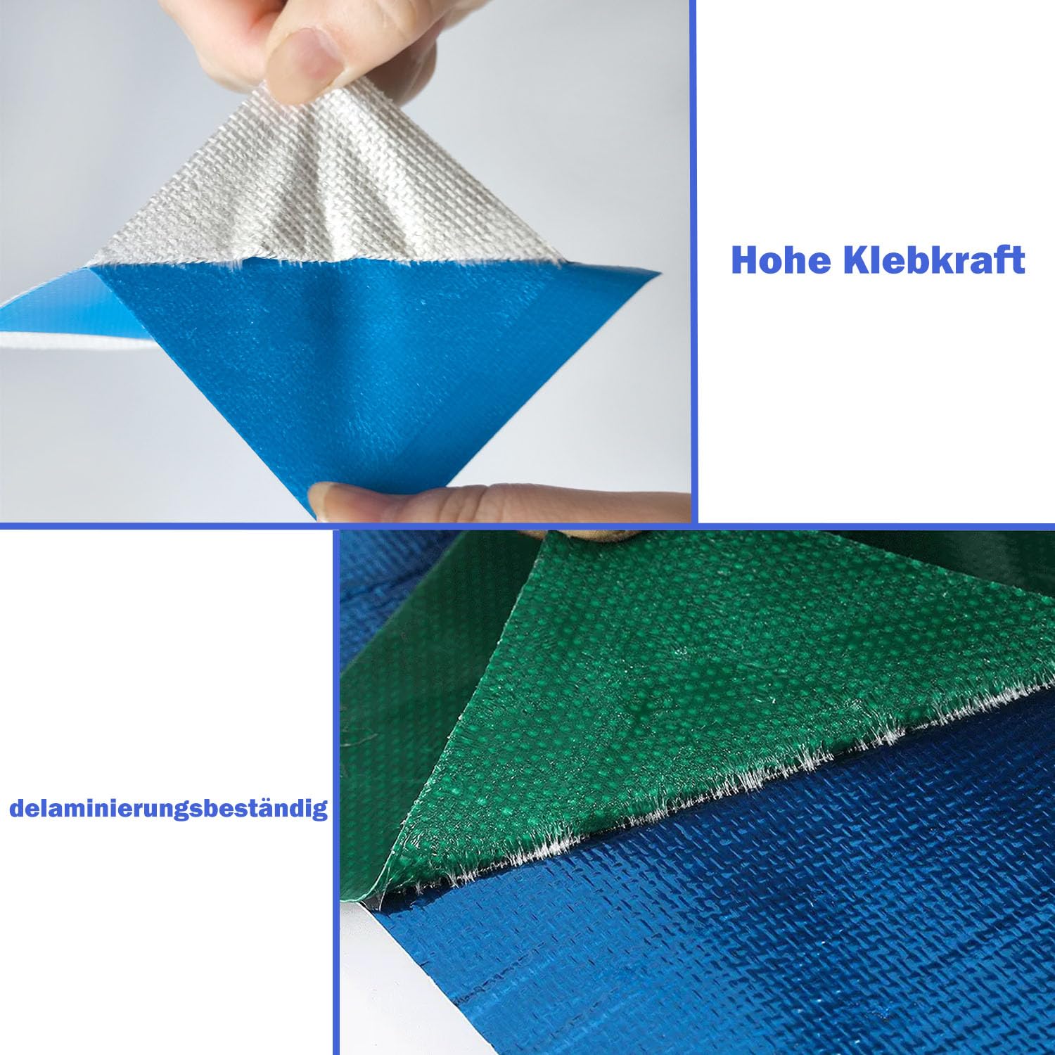 VOGANLL PE Tarpaulin Tape, Repair Tape for Fabric Tarpaulins White, PVC, Length 5 m, Width 5 cm, Länge 5M, Breite 5cm - Image 3
