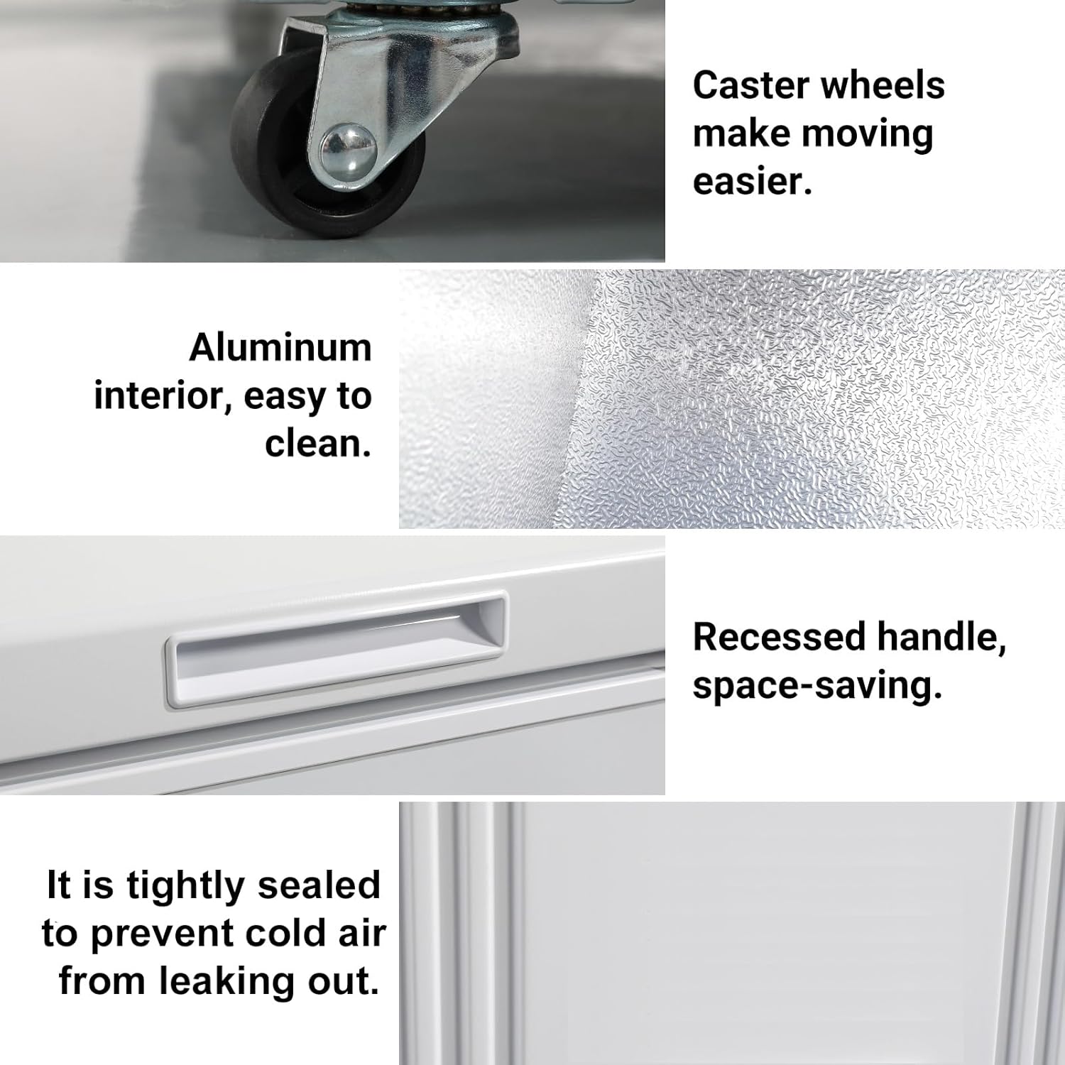 Chest Freezer 17.7 Cu. Ft Freezer Chest, Deep Freezer Freestanding Top Door, 2 Removable Basket, 7 Adjustable Temperature, for Garages, Kitchen, White