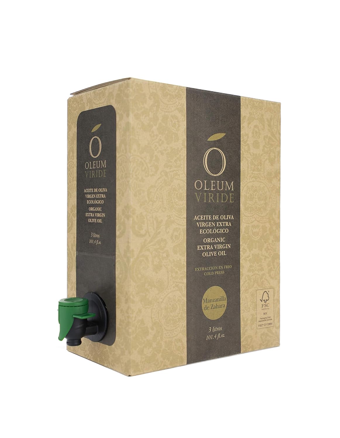 ORGANIC EXTRA VIRGIN OLIVE OIL 101.4 Fl oz Cold pressed, very fresh, from Natural Park in south of Spain