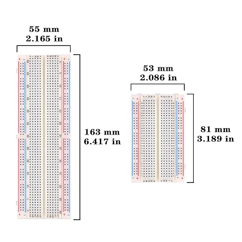 Miniatura 2 de Kit de cables de puente de tabla de cortar pan de electrónica sin soldadura 400 830 Punto de lazo Breadboard 14Values Cable de puente sólido 126