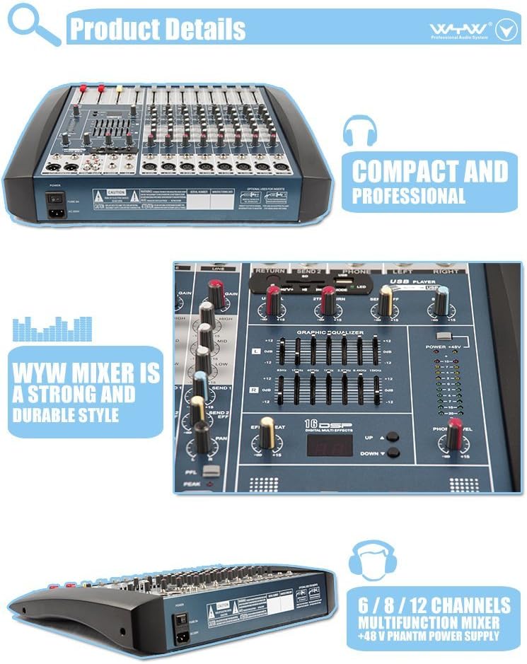 Audio Mixer 6/8/12 Channel EM eries