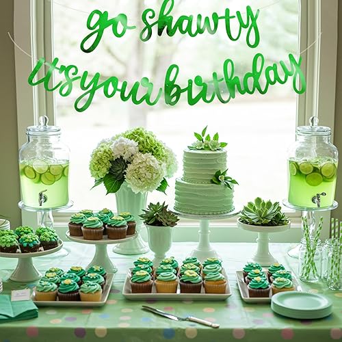 Miniatura 137 de BEISHIDA Cartel Purple Go Shawty It's Your Birthday - No DIY - Cartel de feliz cumpleaños con purpurina con temática de hip hop, pre-encordado