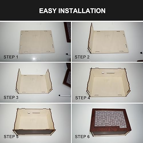 Miniatura 3 de Alcancía de madera para niños y adultos, alcancía de madera para ahorrar dinero para niñas y niños, caja de dinero para dinero en efectivo, caja de