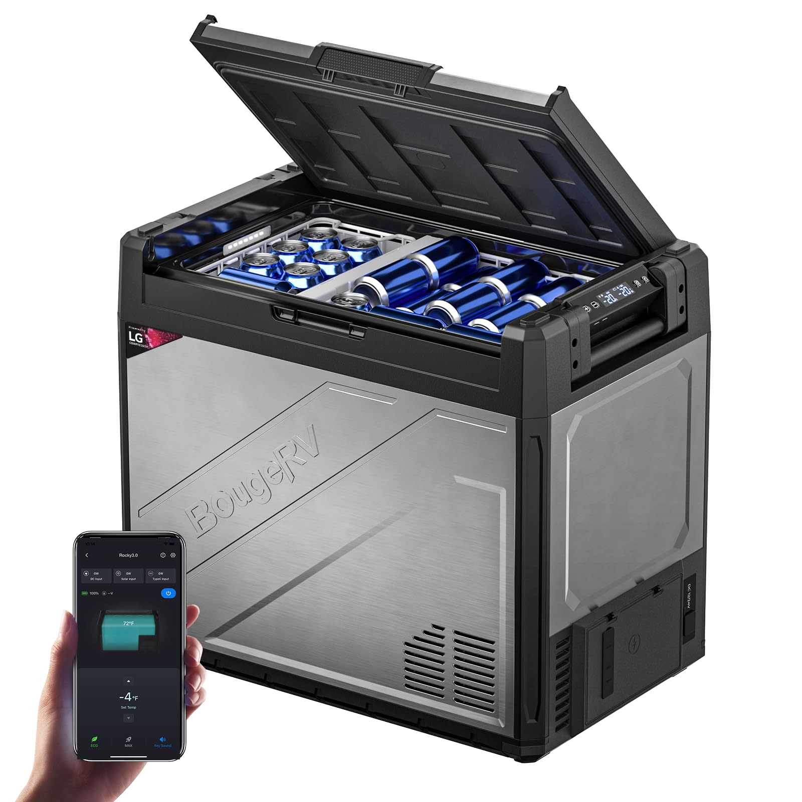 BougeRV Rocky V3.0 81QT Dual Zone 12V Refrigerator