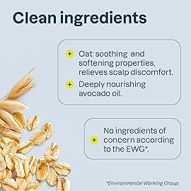 ATTITUDE Hair Shampoo for Sensitive Dry Scalp, EWG Verified, Soothing Oat, Dry and Damaged Hair, Naturally Derived Ingredients, Vegan and Plant-Based, Nourishing, Avocado Oil, 16 Fl Oz