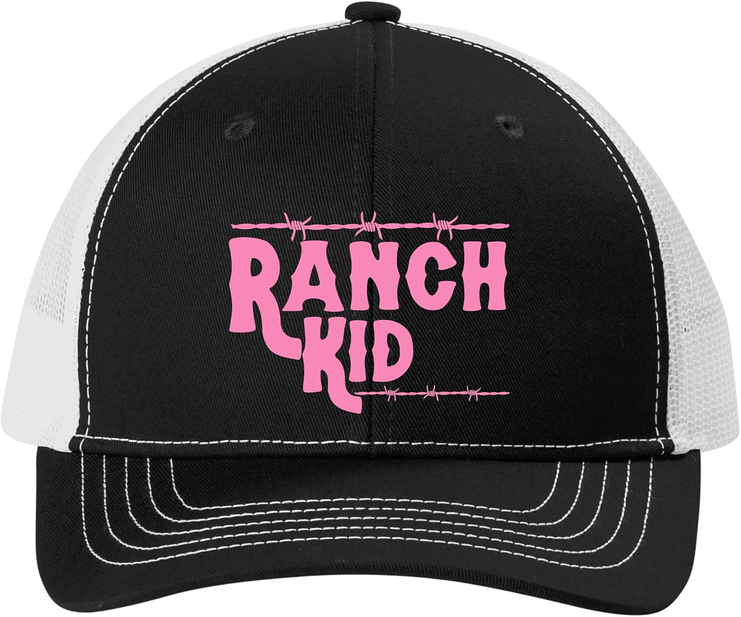 Trenz Shirt Company Youth Girls Ranch Kid Trucker Hat – Mesh Back Embroidered Farmer Hat for Kids, Cute Outdoor Cap