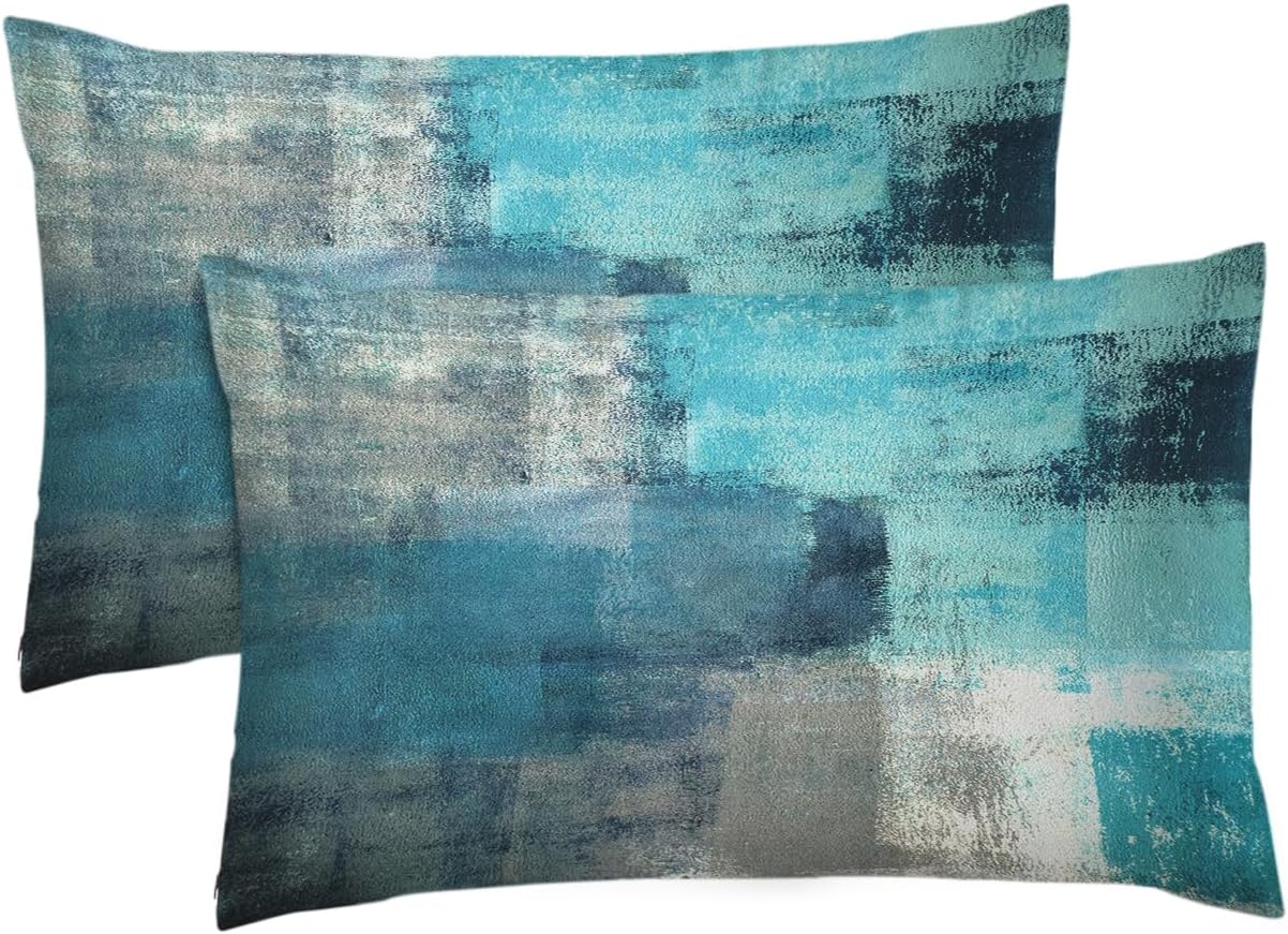 Gallery Detail: Amazon Com Emvency Set Of 2 Teal Throw Pillow Covers