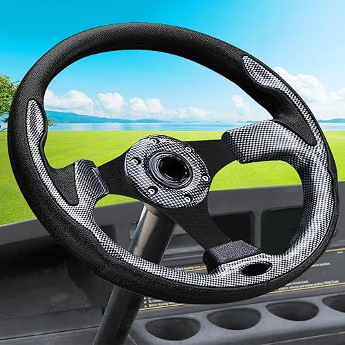 LEAPGO Golf Cart Steering Wheel or Adapter Hub for Golf Cart EZGO TXT RXV Club Car DS Precedent Yamaha Golf Cart Accessories(Not Universal