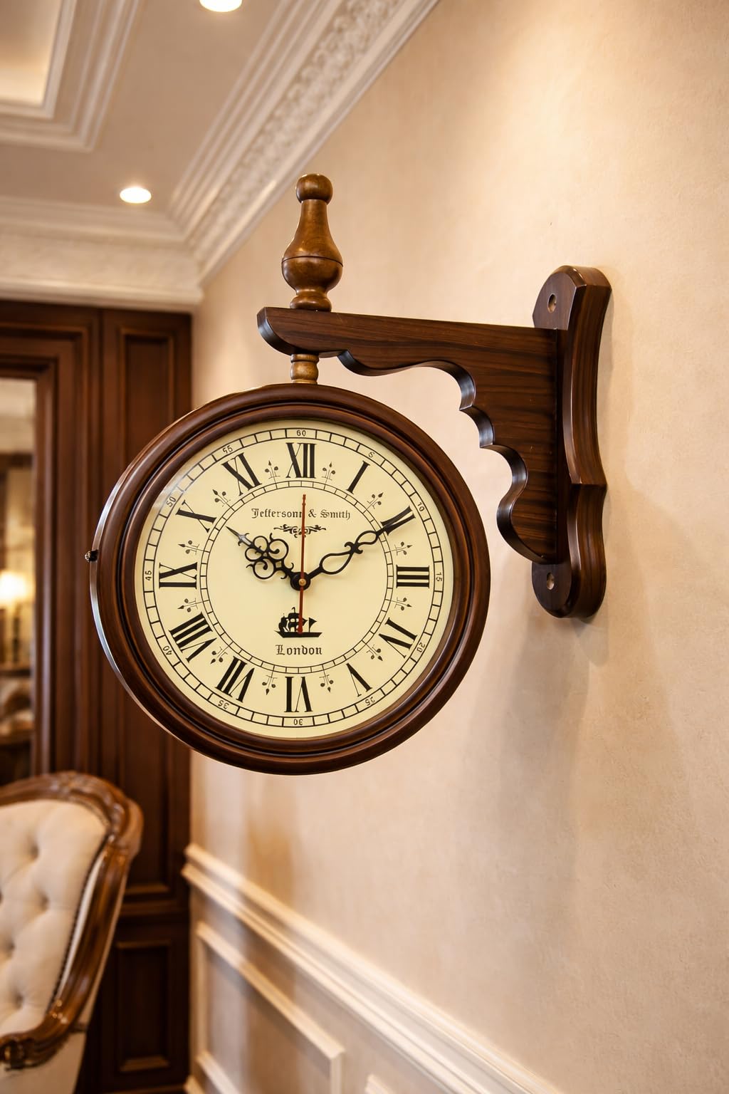 Buy Jefferson & Smith London Double Sided Wall Clock - 12-Inch