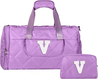Thank You Gift Idea, Personalized Quilted Duffle Bag for Women, Travel Essentials, Unique Weekender Bag, Gym Bag with Shoe Compartment & Wet Separation, Gifts for Coworker, Friends