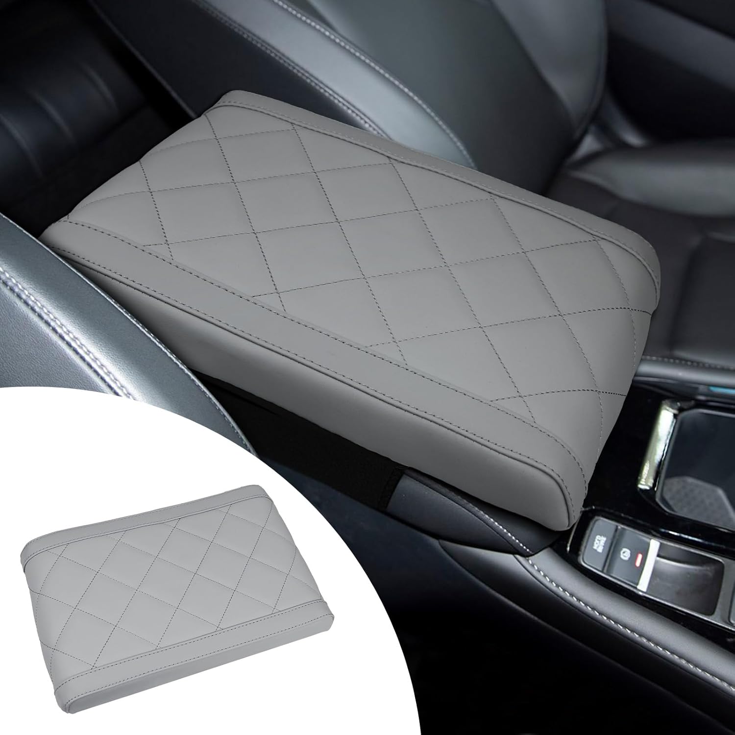 Hovom Car Center Console Armrest Pillow (Nappa Leather Memory Foam)